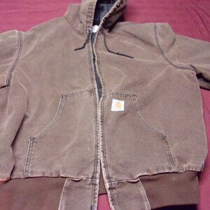 Vintage Carhartt JQ282 Quilted Lined Hooded Jacket – Brown – Men's XL – EUC